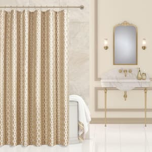 La Grande Polyester Shower Curtain in Gold