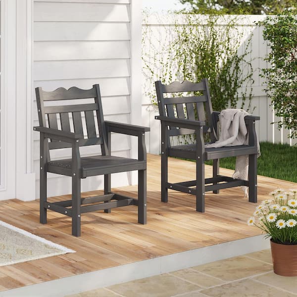 Sonkuki Heavy-Duty HIPS Outdoor Dining Chairs with Ergonomic High