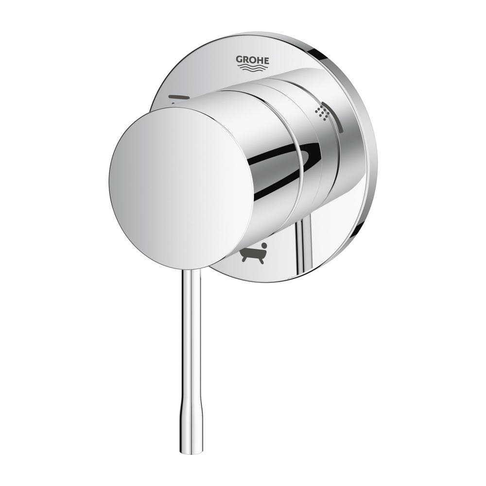 Essence Polished Black Metal Shower Diverter Trim Kit