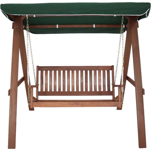 Meranti Wood Outdoor Patio Swing, Home Depot Outdoor Furniture Canopy
