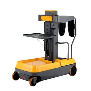 330 lbs. Electric Mini Order Picker 118 in. Platform Lifting Height High-Powered Pallet Truck 197 in. Reachable Height
