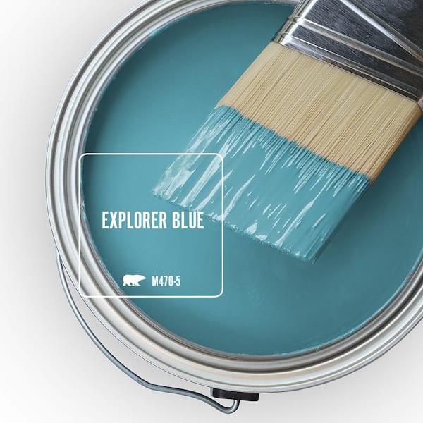 BEHR Ultra 1 gal. #M470-5 Explorer Blue Extra Durable Satin Enamel Interior Paint & Primer