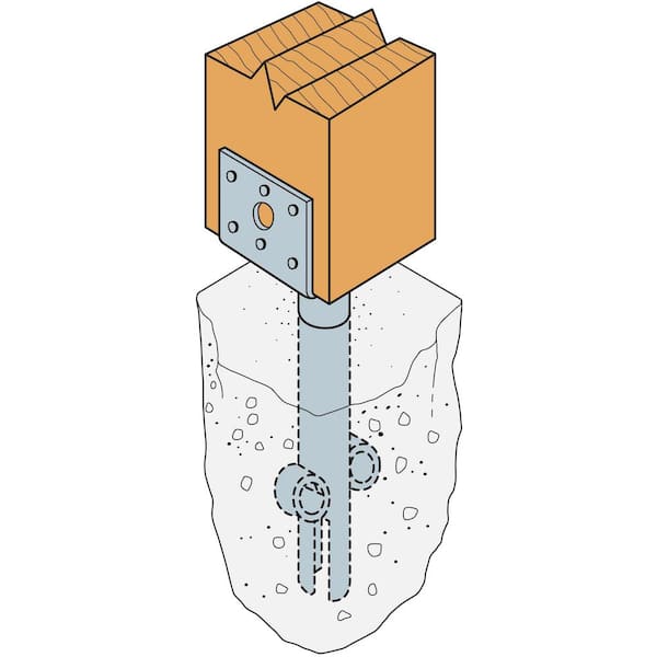 EPB Hot-Dip Galvanized Pier-Block Elevated Post Base for 4x4 Nominal Lumber