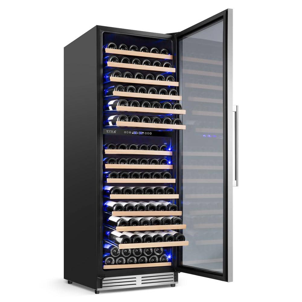 24" Dual Zone Stainless Steel Wine Cooler with Interior Lighting
