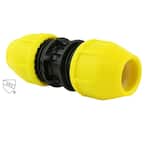 2 in. IPS DR 11 Underground Yellow Poly Gas Pipe Coupler