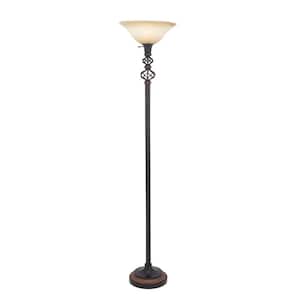 70 in. Black Antique Style Task and Reading Torchiere