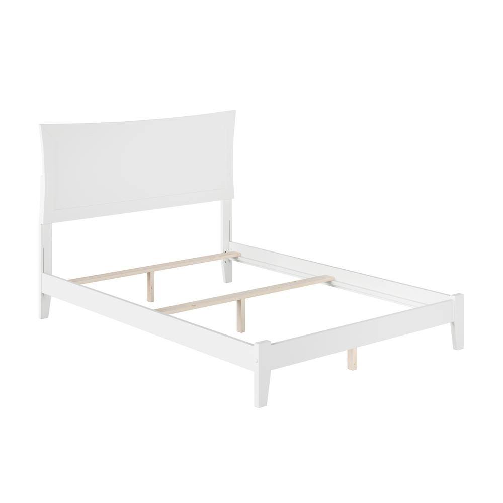 Metro Chic Full Double White Painted Rubberwood Bed with Headboard