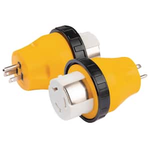 15 Amp 125-Volt Male, 50 Amp 125-Volt/250-Volt Female Twist Lock Adapter