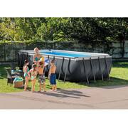 18 ft. Rectangular Pool Set with Inflatable Loungers and Cooler (2-Pack)