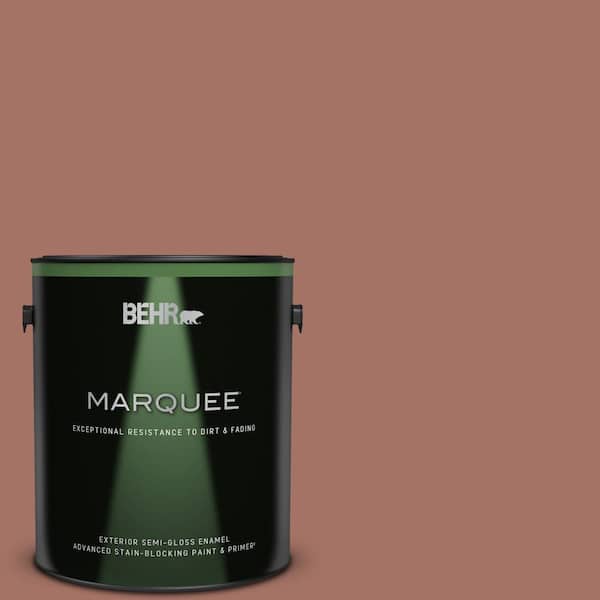 BEHR MARQUEE 1 gal. #200F-5 Toasted Nutmeg Semi-Gloss Enamel Exterior Paint & Primer
