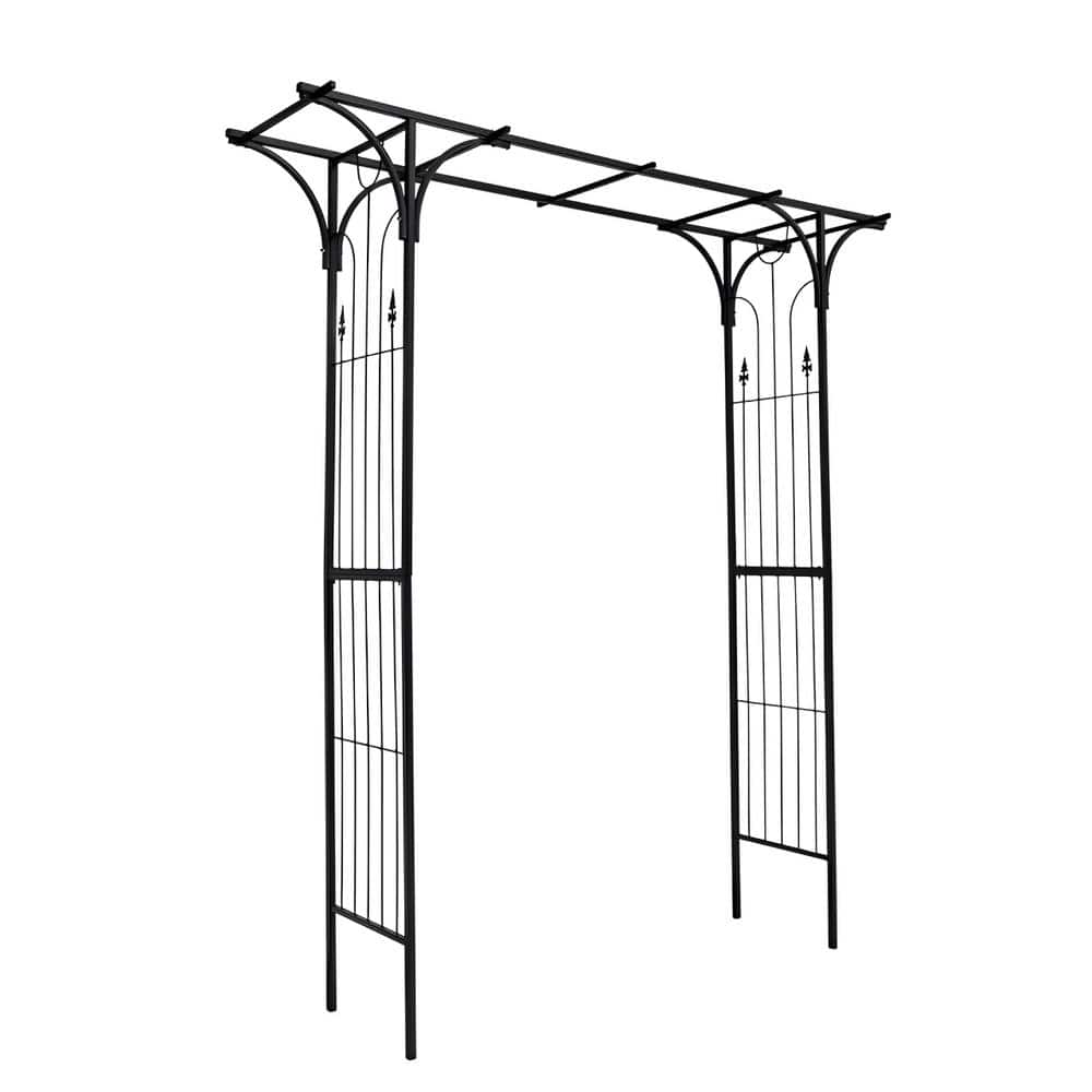 86.61 in. H Metal Trellis, Arch Garden Arbor Trellis Climbing Plants Suppor