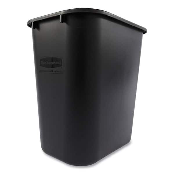 Rubbermaid Commercial Products 7 Gal. Black Plastic Rectangular