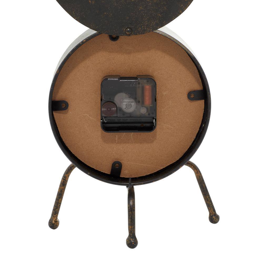 Brown Metal Standing Stopwatch Clock with White Face