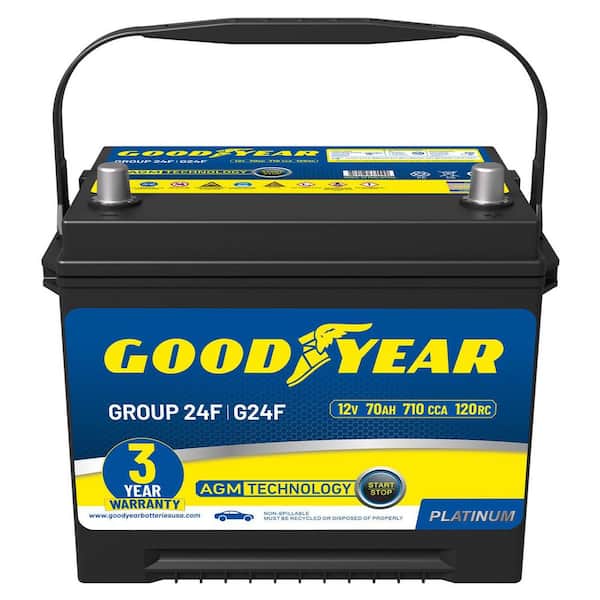 24F-AGM BCI Group Size 24F 12-Volt 70 AH, 120RC, 710 CCA Rechargeable AGM Maintenance Free Automotive Battery