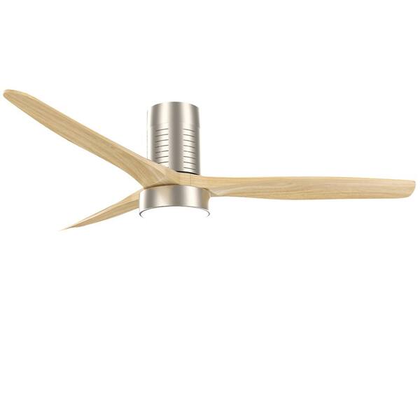 CACI Mall 52 in. Indoor/Outdoor Nickel Ceiling Fan Integrated LED with
