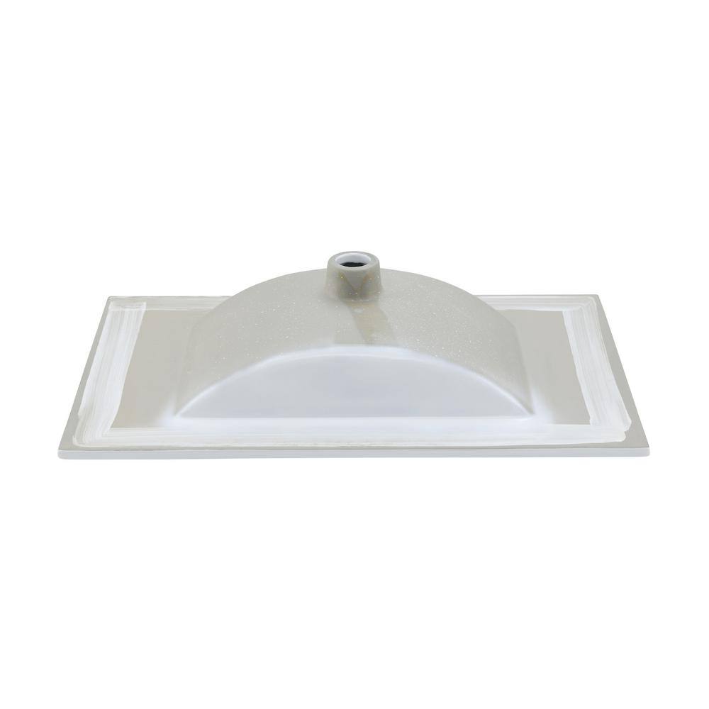 White Ceramic 30" Vanity Top Bathroom Sink with Three Holes