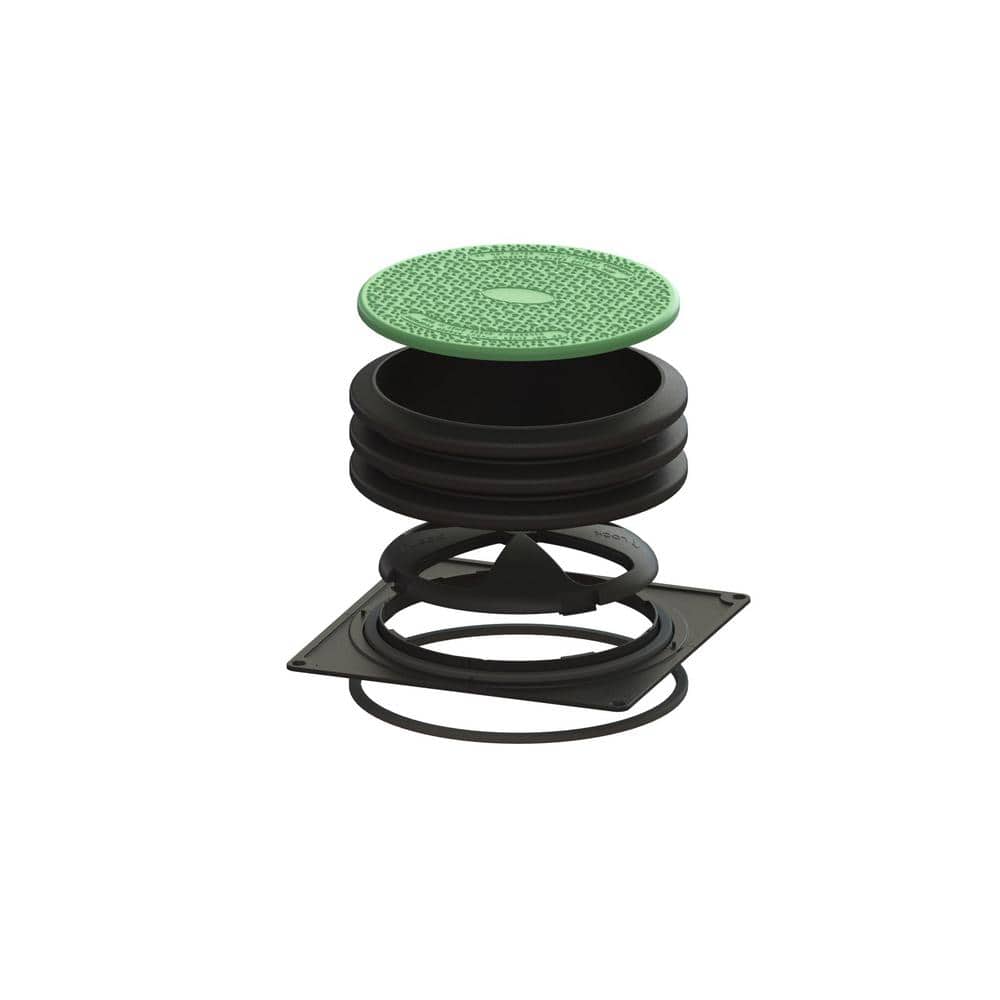 23.5" Diameter Black and Green HDPE Septic Tank Riser Kit