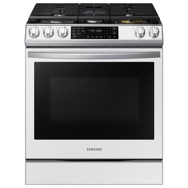 samsung 5 burner gas range white
