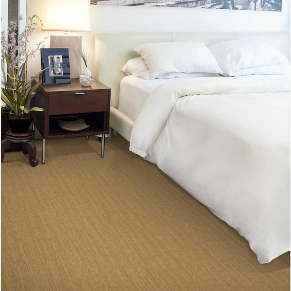 Supreme Willow Beige 13.9 ft. 71 oz. Wool Texture Installed Carpet