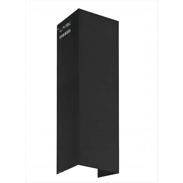 Vissani Matte Black Range Hood Chimney Extension up to 11 ft. Ceiling for Wall Mount Range Hood