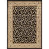 Tayse Rugs Elegance Oriental Black 8 ft. x 10 ft. Indoor Area Rug 5403  Black  8x10