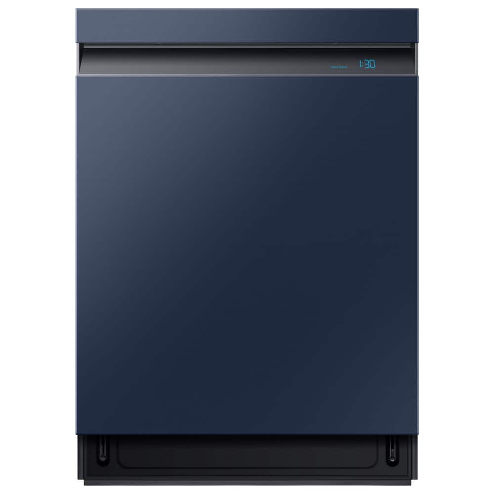 Samsung Bespoke 24 in. Navy Steel Top Control Smart Built-in Tall Tub Dishwasher with Stainless Steel Tub and AutoRelease, 39dBA, Fingerprint Resistant Navy Steel