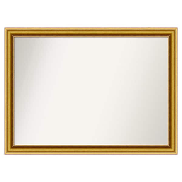Amanti Art Townhouse Gold 37.75 in. x 27.75 in. Custom Non-Beveled Wood Framed Batthroom Vanity Wall Mirror