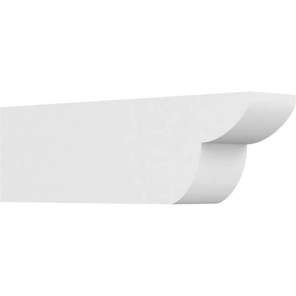 Ekena Millwork 4 in. x 6 in. x 20 in. Standard Crestline Architectural Grade PVC Rafter Tail Brace