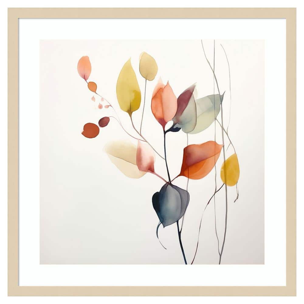 Fluid Floral Artistry I Svelte Natural Framed Abstract Print