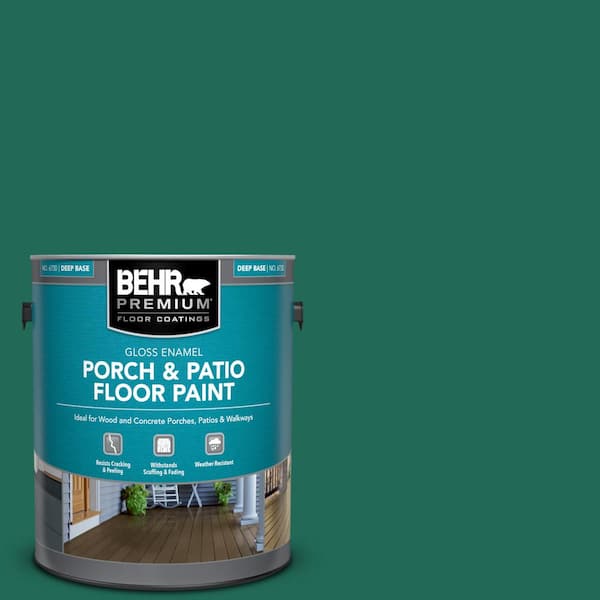 BEHR PREMIUM 1 gal. #S-H-480 Forest Rain Gloss Enamel Interior/Exterior Porch and Patio Floor Paint