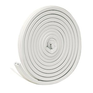 9/16 in. x 5/16 in. x 10 ft. White EPDM Cellular Rubber Weather-Strip Tape Cushioned Ribbed