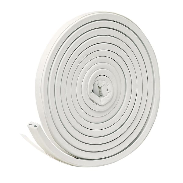 Frost King 9/16 in. x 5/16 in. x 10 ft. White EPDM Cellular Rubber Weather-Strip Tape Cushioned Ribbed
