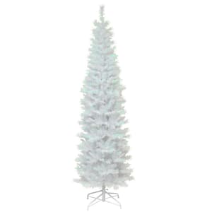 National Tree Company 7 ft. White Iridescent Tinsel Artificial ...