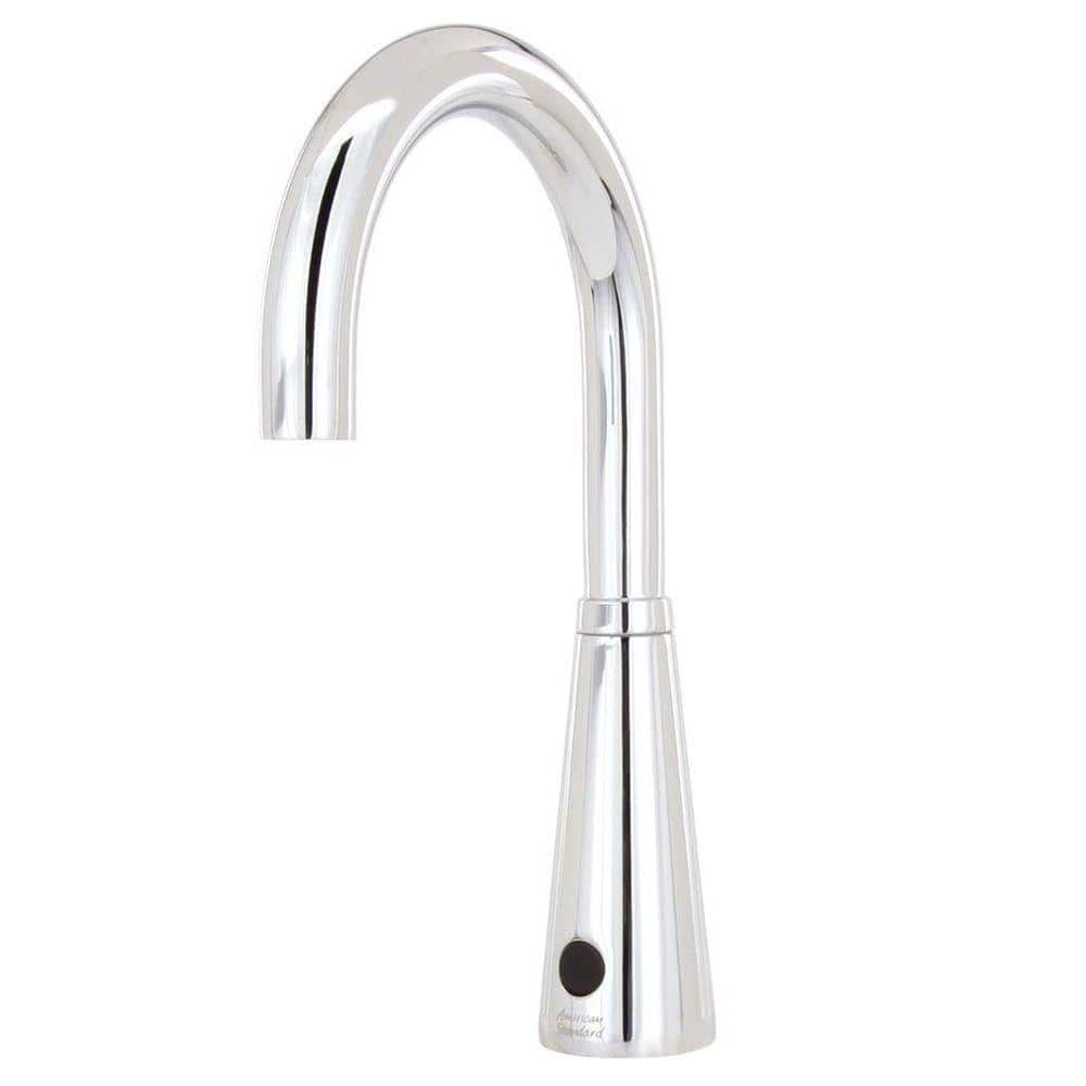 American Standard Selectronic DC Powered Single Hole Touchless Bathroom  Faucet with 6 in. Gooseneck Spout 0.5 GPM in Polished Chrome 6055.165.002