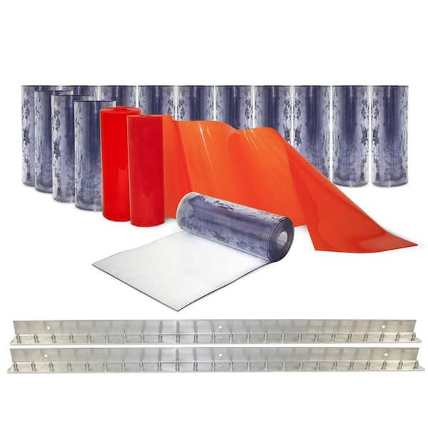Aleco Clear-Flex II 8 ft. x 8 ft. PVC Strip Door Kit