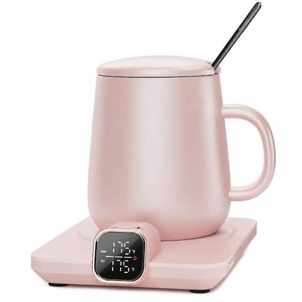 15 oz White Ceramic Mug Coffee Mug Warmer Set Accurate Temperature Control Electric Desk Drinkware 1 Set