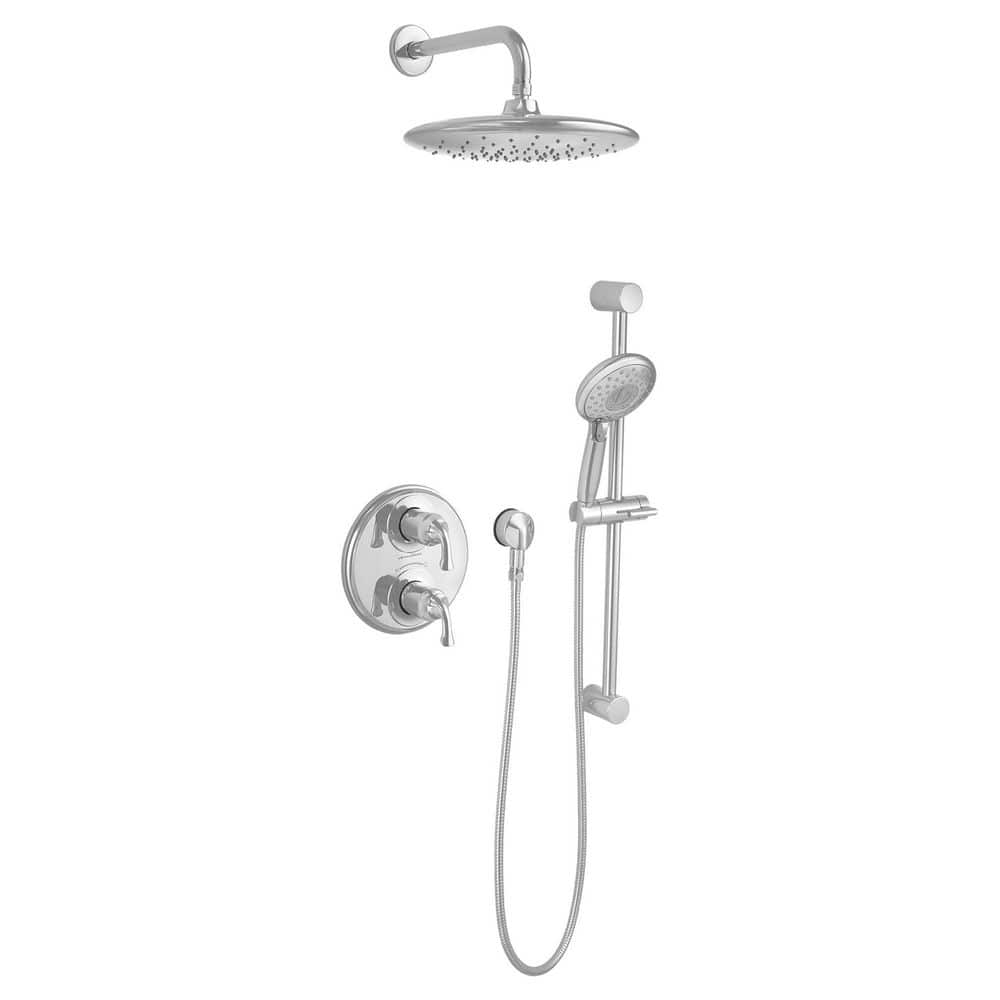 Polished Chrome 11-inch Adjustable Rain Shower Head