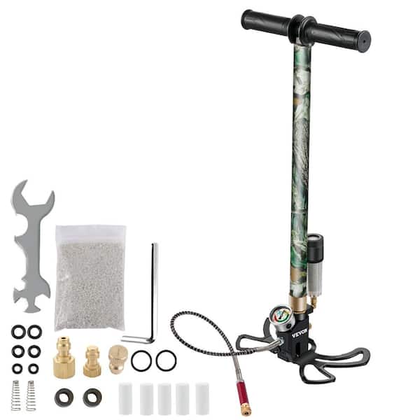 VEVOR PCP Air Gun Pump 3 Stage PCP Hand Pump 3000 psi High Pressure with Gauge Oil-Moisture Filter Inflatable for PCP Sport