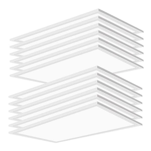 12 Pack 2 ft. x 4 ft.7800 Lumens Integrated LED Panel Light, 5000K 2x4 LED Light Fixture 0/10-Volt Dimmable ETL Listed