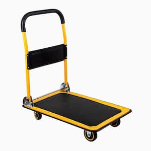 330 lbs. Capacity Platform Truck Hand Flatbed Cart Dolly Folding Moving Push Heavy Duty Rolling Cart with 4 Wheels