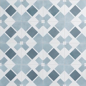 Aster Cross Square 9 in. x 9 in. Matte Porcelain Floor and Wall Tile (6.99 sq. ft./Case)