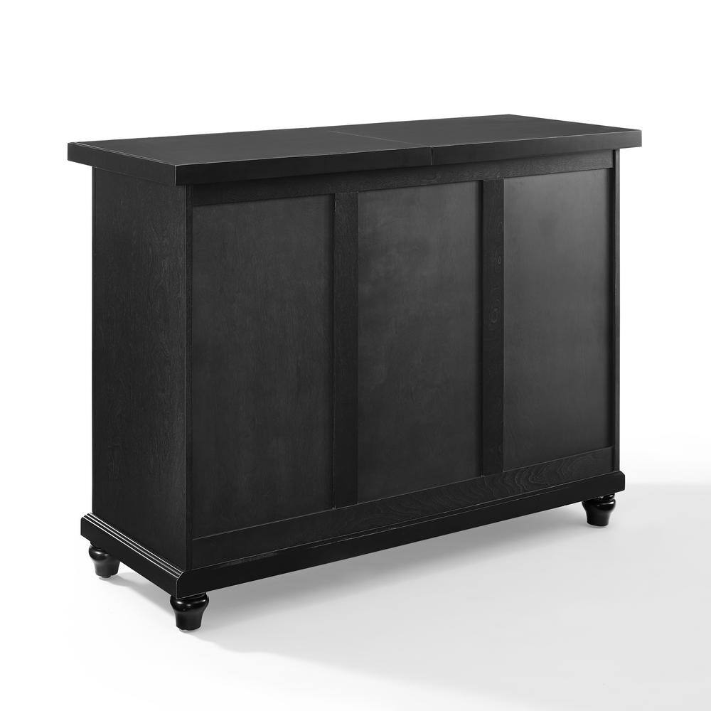 Cambridge 30" Black Hardwood Sliding Top Bar Cabinet