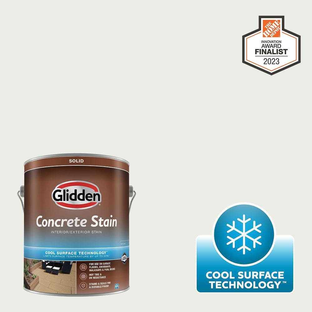 Glidden 1 gal. PPG09981 Cotton Tail Solid Interior/Exterior Concrete