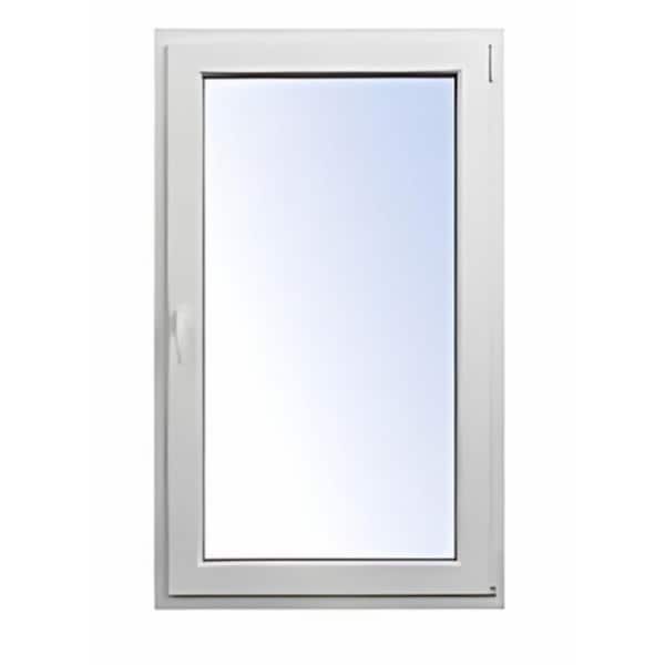 24 in. x 20 in. Elite Euro White Double-Pane Vinyl Tilt/Turn Window with Right Inward Swing