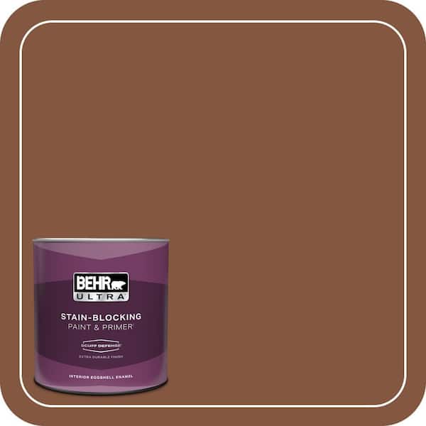 BEHR ULTRA 1 qt. #230F-7 Florence Brown Extra Durable Eggshell Enamel Interior Paint & Primer