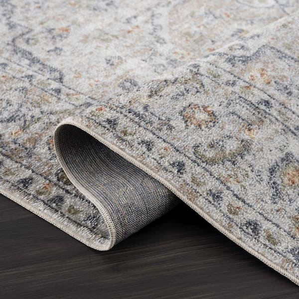 Hauteloom Arias Beige Blue Washable Area Rug