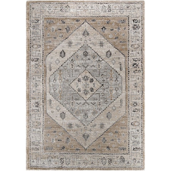 Montana Ivory Traditional Medallion 6 ft. 7 in. x 9 ft. Area Rug