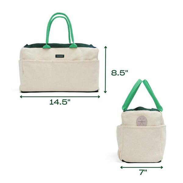 Character 14 in. 9 Pocket Green Canvas Tool Bag K-CHA-STG
