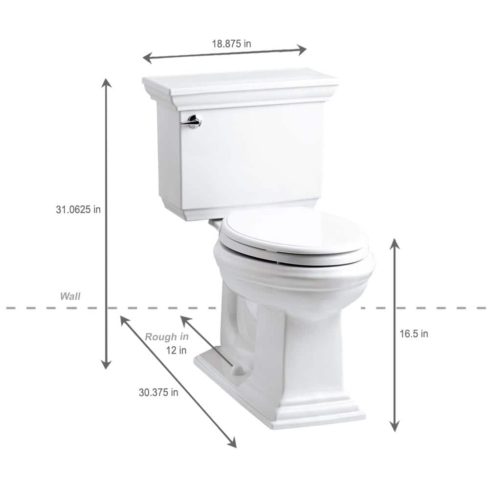 White High Efficiency Elongated Two-Piece Toilet