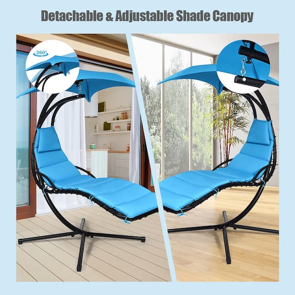 costway freestanding hanging swing chair hammock with stand